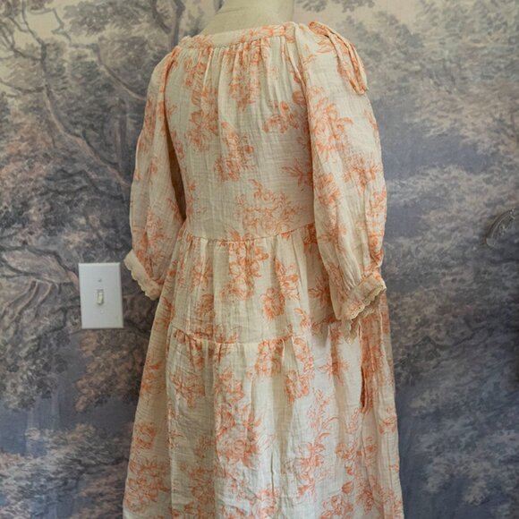 The Cottage Dress in Floral with Pockets New NWT Cotton Cottagecore - Picture 6 of 7